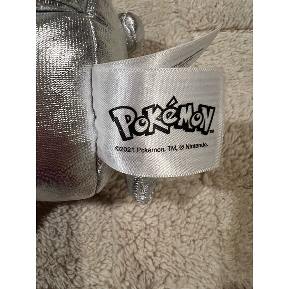 Pikachu Plush Silver Pokemon 25th Anniversary Chrome Gamestop - Picture 3 of 6